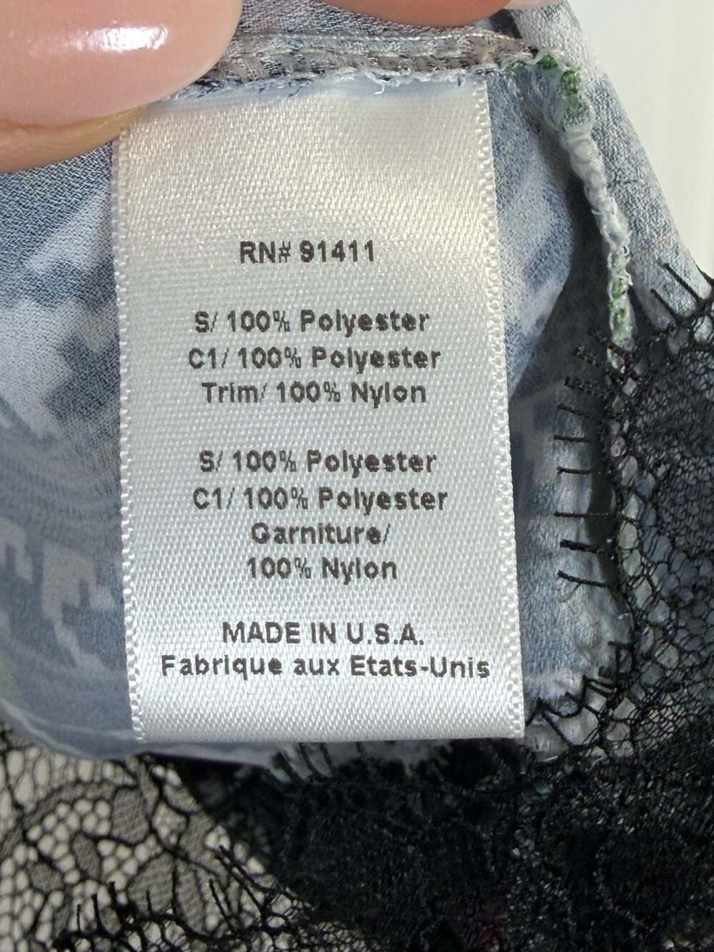 Clover Canyon Digital Houndstooth Plaid Lace Trim Camisole Top Size S - Picture 5 of 6